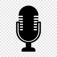 condenser microphone, dynamic microphone, electret microphone, ribbon microphone icon svg