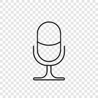 condenser microphone, dynamic microphone, electret microphone, ribbon microphone icon svg