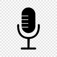 condenser microphone, lavalier microphone, handheld microphone, vocal microphone icon svg