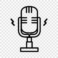 condenser microphone, dynamic microphone, ribbon microphone, electret microphone icon svg