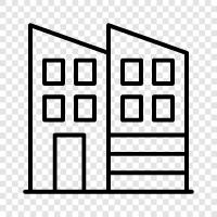 condominium, townhome, apartments, townhouse icon svg