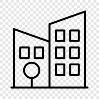 condominium, apartments, townhome, apartment complex icon svg