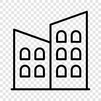 condominium, apartments, homes, rental icon svg