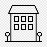 condominium, townhouses, apartments, rental icon svg