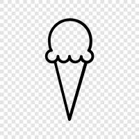 Cone, Sundae, Cream, Vanilla icon svg