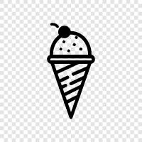 cone, scoop, chocolate, vanilla icon svg