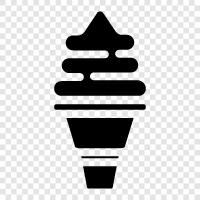 Cone, Sundae, Ice Cream, Molkerei symbol