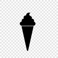 cone, scoop, chocolate, vanilla icon svg