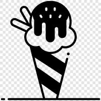 cone, ice cream, frozen yogurt, sherbet icon svg