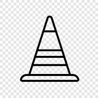 cone shape, cone structure, cone tip, cone opening icon svg