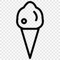 Cone, Sundae, Ice Cream, Soft Serve icon svg