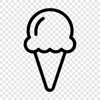 cones, frozen treats, cones with ice cream, ice cream icon svg