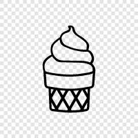 cones, toppings, flavors, childhood memories icon svg