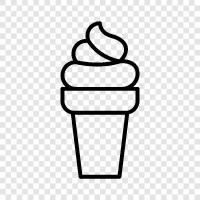 cones, Dairy, frozen, food icon svg