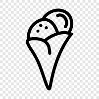 cones, sundaes, ice cream trucks, ice cream parlors icon svg