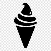 cones, toppings, flavors, sundaes icon svg