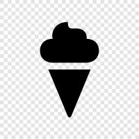 cones, floats, milk, flavors icon svg