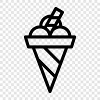 cones, sundaes, cream, ice cream parlor icon svg