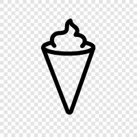 cones, sundaes, floats, cream icon svg