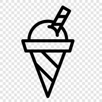 cones, flavors, sundaes, ice cream truck icon svg