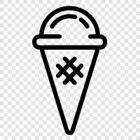 cones, ice cream, sweets, Ice Cream Cone icon svg