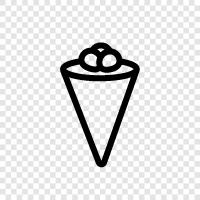 cones, ice cream, dessert, dessert cone icon svg