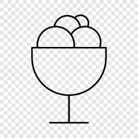 cones, flavors, sundaes, creamy icon svg