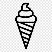 cones, soft serve, dairy, sweet icon svg