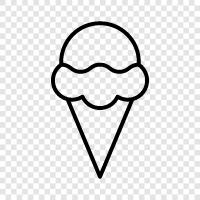 cones, flavors, sundaes, ice cream shops icon svg