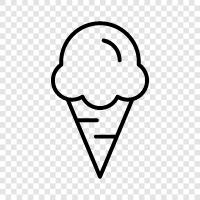 cones, soft serve, milkshake, sundae icon svg