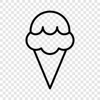 cones, sundaes, cream, scoops icon svg