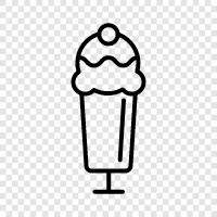 cones, flavor, toppings, shop icon svg