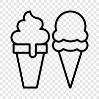 cones, flavored ice cream, vegan ice cream, Ice Cream Cones icon svg