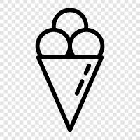 cones, ice cream shop, milkshake, sundae icon svg