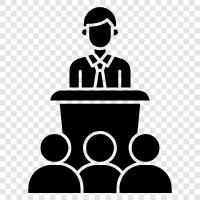 conference organizer, conference speaker, conference topics, conference speaker list icon svg