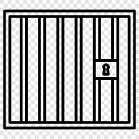 confinement, incarceration, imprisonment, detention icon svg