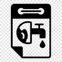conservation, water saving, water conservation, save water tips icon svg