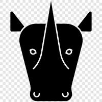 conservation, horn, endangered, rhino icon svg