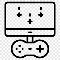 console, computer, joystick, game icon svg