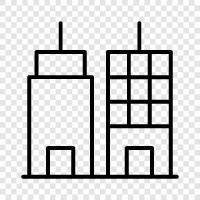 construction, steel, architecture, towers icon svg