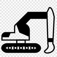 construction, heavy equipment, construction equipment, excavator rental icon svg