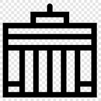 construction, architecture, design, bank building icon svg