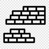 construction, building, masonry, bricks and mortar icon svg