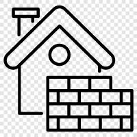 construction, building, masonry, stonework icon svg