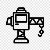 construction, heavy equipment, manufacturing, Crane icon svg