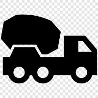 Construction Truck, Moving Truck, Paving Truck, Concrete Truck icon svg