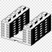 Bauen, Baustoffe, Hausbau, Wohngebäude symbol