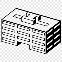 Bau, Bauunternehmen, Bauindustrie, Wohngebäude symbol