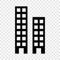 construction, steel, architecture, skyscrapers icon svg