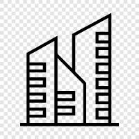 construction, architecture, engineering, skyscraper icon svg